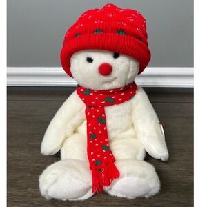 Ty Snowboy Beanie Baby Christmas Holiday Plush Toy with Hat and Scarf